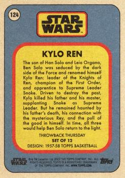 2023 Topps Throwback Thursday Star Wars #124 Kylo Ren Back