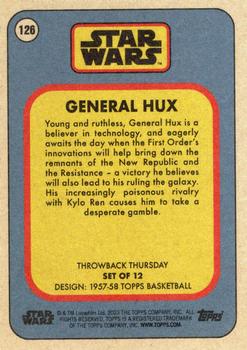 2023 Topps Throwback Thursday Star Wars #126 General Hux Back