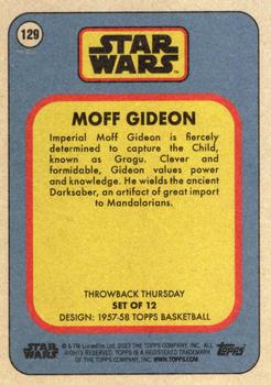 2023 Topps Throwback Thursday Star Wars #129 Moff Gideon Back