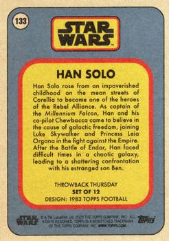 2023 Topps Throwback Thursday Star Wars #133 Han Solo Back