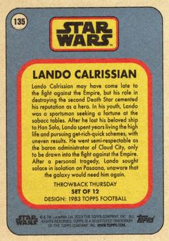 2023 Topps Throwback Thursday Star Wars #135 Lando Calrissian Back