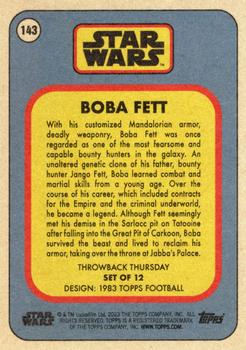 2023 Topps Throwback Thursday Star Wars #143 Boba Fett Back