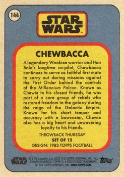 2023 Topps Throwback Thursday Star Wars #144 Chewbacca Back