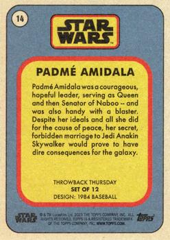2023 Topps Throwback Thursday Star Wars - Bronze #14 Padmé Amidala Back