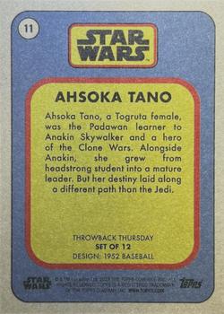 2023 Topps Throwback Thursday Star Wars - Gold #11 Ahsoka Tano Back