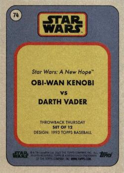 2023 Topps Throwback Thursday Star Wars - Gold #74 Obi-Wan Kenobi vs Darth Vader Back