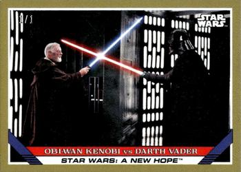 2023 Topps Throwback Thursday Star Wars - Gold #74 Obi-Wan Kenobi vs Darth Vader Front