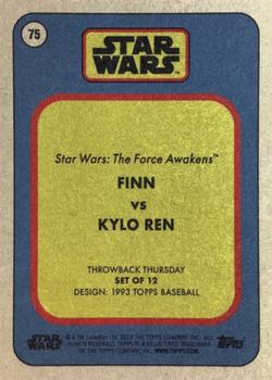 2023 Topps Throwback Thursday Star Wars - Gold #75 Finn vs Kylo Ren Back
