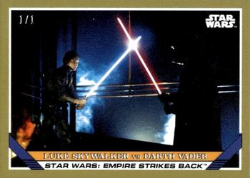 2023 Topps Throwback Thursday Star Wars - Gold #80 Luke Skywalker vs Darth Vader Front