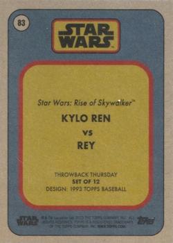 2023 Topps Throwback Thursday Star Wars - Gold #83 Kylo Ren vs Rey Back
