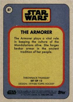 2023 Topps Throwback Thursday Star Wars - Gold #87 The Armorer Back