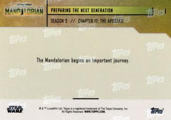 2023 Topps Now Star Wars: The Mandalorian Season 3 #1 Preparing the Next Generation Back