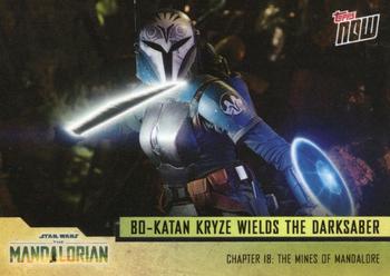 2023 Topps Now Star Wars: The Mandalorian Season 3 #9 Bo-Katan Kryze Wields the Darksaber Front