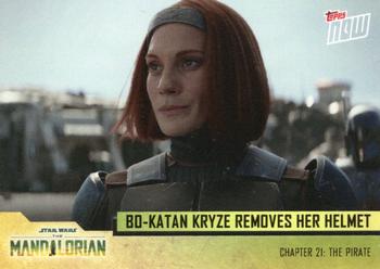 2023 Topps Now Star Wars: The Mandalorian Season 3 #24 Bo-Katan Kryze Removes Her Helmet Front