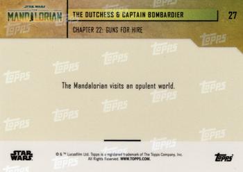 2023 Topps Now Star Wars: The Mandalorian Season 3 #27 The Dutchess & Captain Bombardier Back