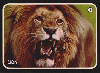 1975 Topps Zoo's Who Stick-Ons #3 Lion Front