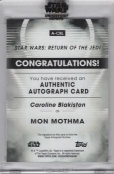 2023 Topps Star Wars Signature Series #A-CBL Caroline Blakiston Back