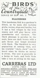 1939 Carreras Birds of the Countryside #2 Blackbird Back
