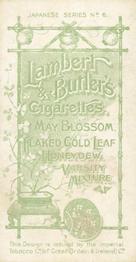 1904 Lambert & Butler Japanese Series #6 Tea House on the River Back