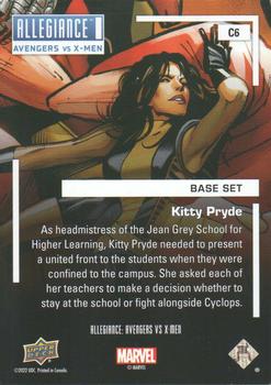 2023 Upper Deck Marvel Allegiance: Avengers vs X-Men #C6 Kitty Pryde Back