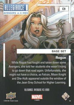 2023 Upper Deck Marvel Allegiance: Avengers vs X-Men #C9 Rogue Back