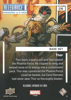 2023 Upper Deck Marvel Allegiance: Avengers vs X-Men #C16 Thor Back