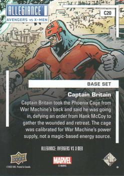 2023 Upper Deck Marvel Allegiance: Avengers vs X-Men #C20 Captain Britain Back