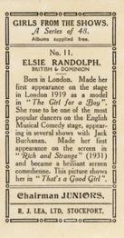 1935 Chairman Juniors Girls from the Shows #11 Elsie Randolph Back