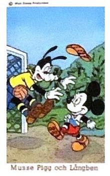 1966 Dutch Gum Disney (unnumbered, copyright at top) #NNO Musse Pigg och Långben Front