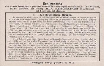 1940 Liebig De Reuzen (The Giants)(Dutch Text)(F1412, S1416) #1 De Brusselschn Reuzne Back