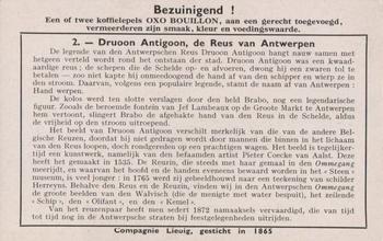 1940 Liebig De Reuzen (The Giants)(Dutch Text)(F1412, S1416) #2 Druoon Antigoon, de Reus van Antwerpen Back