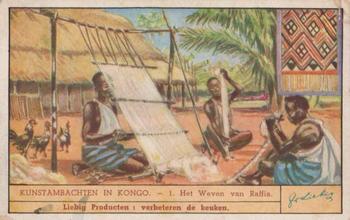 1942 Liebig Kunstambachten In Kongo (Congolese Craftmanship)(Dutch Text)(F1436, S1437) #1 Het Weven van Raffia Front