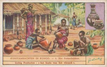 1942 Liebig Kunstambachten In Kongo (Congolese Craftmanship)(Dutch Text)(F1436, S1437) #5 Het Pottenbakken Front