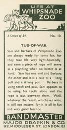 1934 Major Drapkin & Co. Life at Whipsnade Zoo #10 Tug-of-War Back