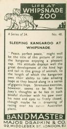 1934 Major Drapkin & Co. Life at Whipsnade Zoo #48 Sleeping Kangaroo at Whipsnade Back