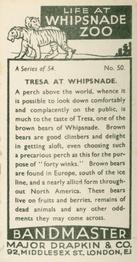 1934 Major Drapkin & Co. Life at Whipsnade Zoo #50 Tresa at Whipsnade Back