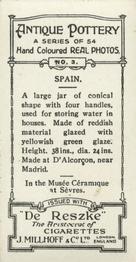 1927 De Reszke Antique Pottery #3 Jar, Spain Back