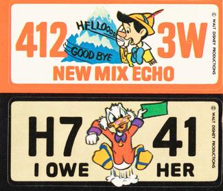 1976 Wonder Bread Crazy License Plates  #NNO New Mix Echo / I Owe Her Front