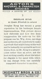 1938 Hignett’s Actors Natural & Character Studies #3 Douglas Byng Back