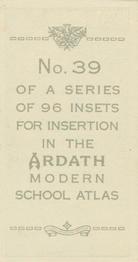 1936 Ardath Modern School Atlas #39 Lough Neagh, Scotland Back