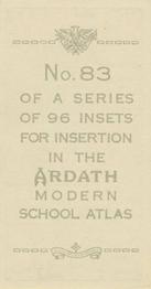 1936 Ardath Modern School Atlas #83 Nyasa, Mozambique Back