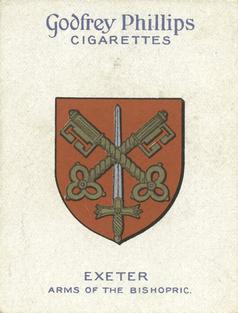 1924 Godfrey Phillips Arms of the English Sees #11 Exeter Front
