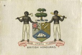 1910 B.A.T. Arms of the British Empire Silks #16 British Honduras Front