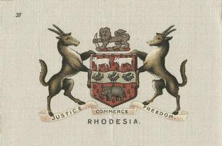 1910 B.A.T. Arms of the British Empire Silks #37 Rhodesia Front