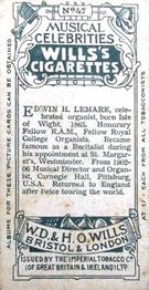 1911 Wills's Musical Celebrities #47 Edwin Lemare Back