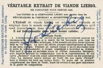 1902 Liebig Life of Verdi (French Text)(F718, S717) #5 1893 Back