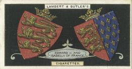 1906 Lambert & Butler Arms of Kings and Queens of England #11 Edward II Front