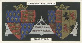 1906 Lambert & Butler Arms of Kings and Queens of England #12 Edward III Front