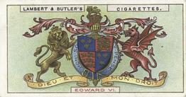 1906 Lambert & Butler Arms of Kings and Queens of England #24 Edward VI Front