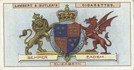 1906 Lambert & Butler Arms of Kings and Queens of England #26 Elizabeth Front